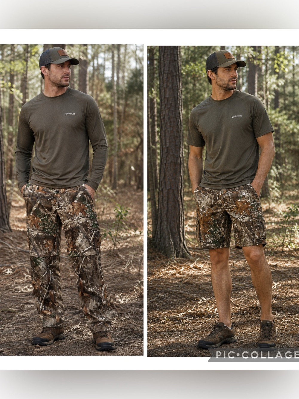 Magellan Outdoors Men’s HuntGear Zip Off Camo Pants Realtree Size XL